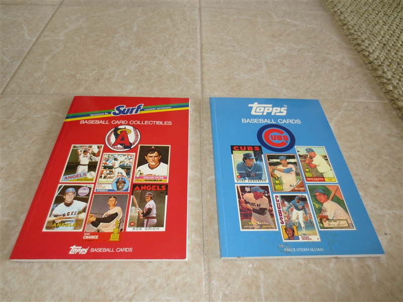 1988 California Angels Surf book + 1989 Chicago Cubs Surf book picturing all the Topps baseball cards