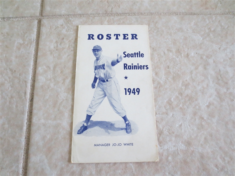1949 Seattle Rainiers Pacific Coast League PCL Roster and Schedule