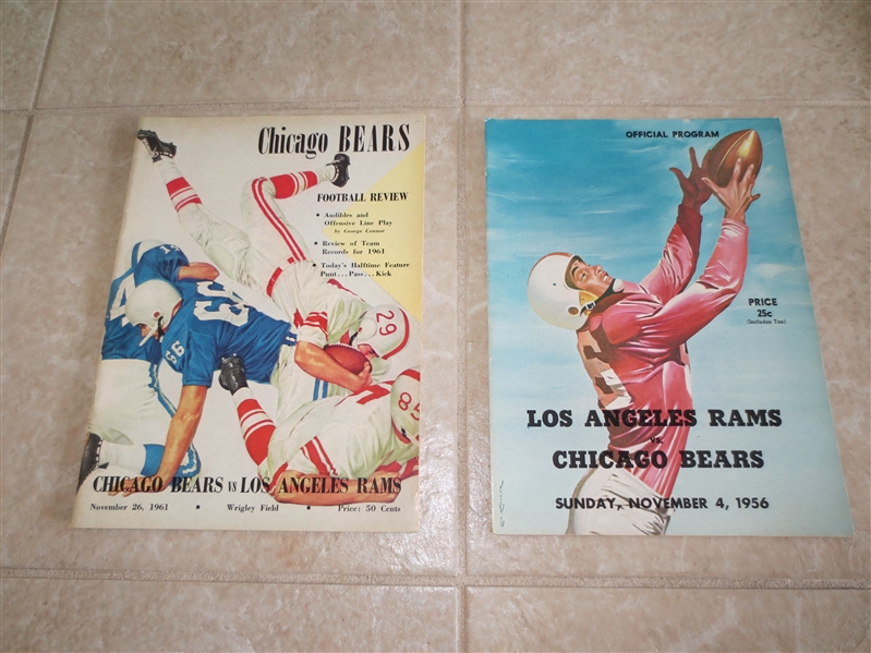 1956, 1961, 1963 Chicago Bears football programs