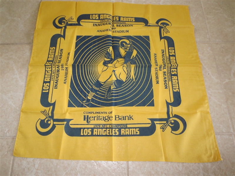 1980 Los Angeles Rams NFL Champion First Game EVER in Anaheim Flag/Pennant