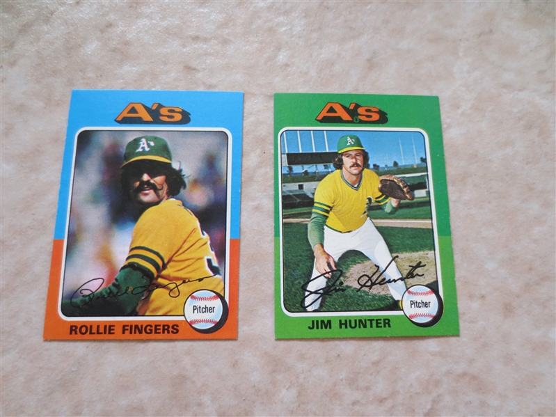 1975 Topps rookie Robin Yount + (2) 75 Topps Minis + 1968 Topps Game Aaron, Yaz