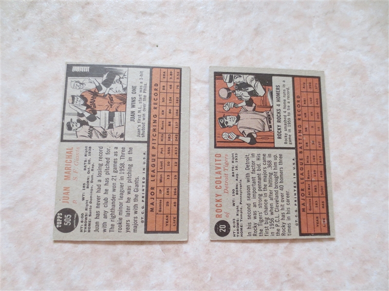 (4) 1959, 62, 63 Topps baseball cards all HOFers