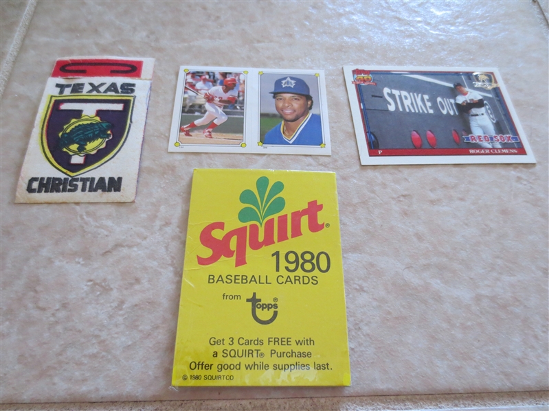 1980 Squirt Baseball Cards from Topps plus more