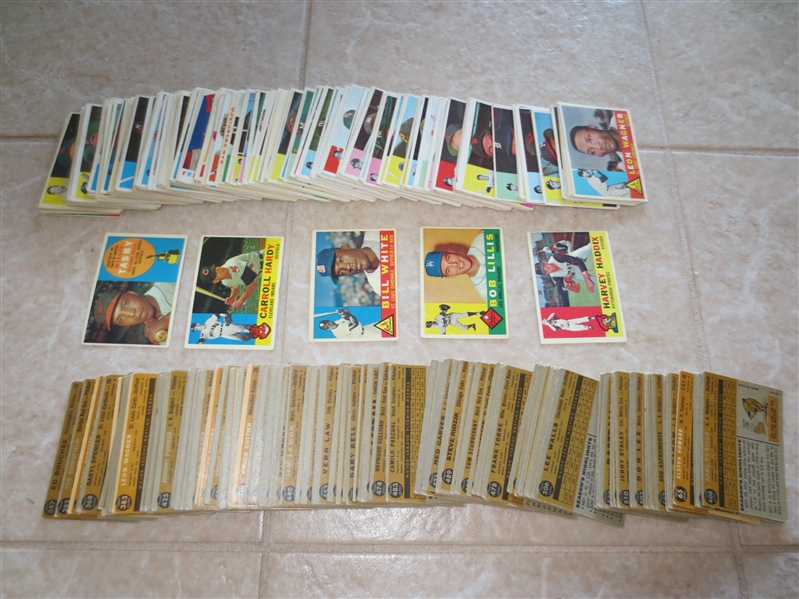 (300) 1960 Topps baseball cards with high numbers  Nice condition