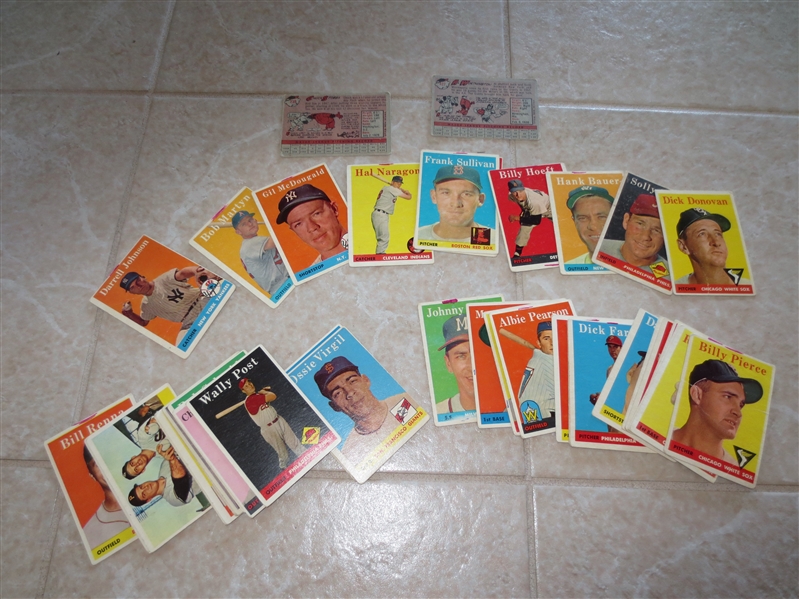 (40) 1958 Topps baseball cards