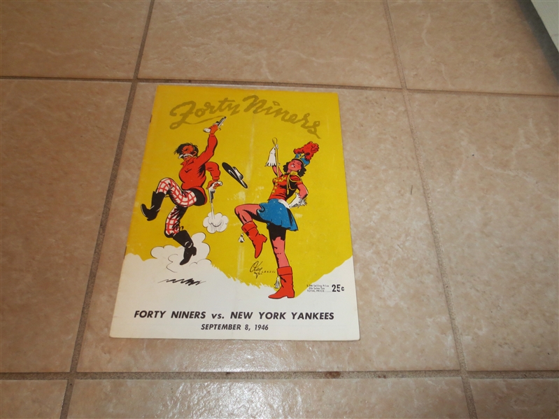 1946 1st Year & Game AAFC Football Program for San Francisco 49ers and New York Yankees  WOW!