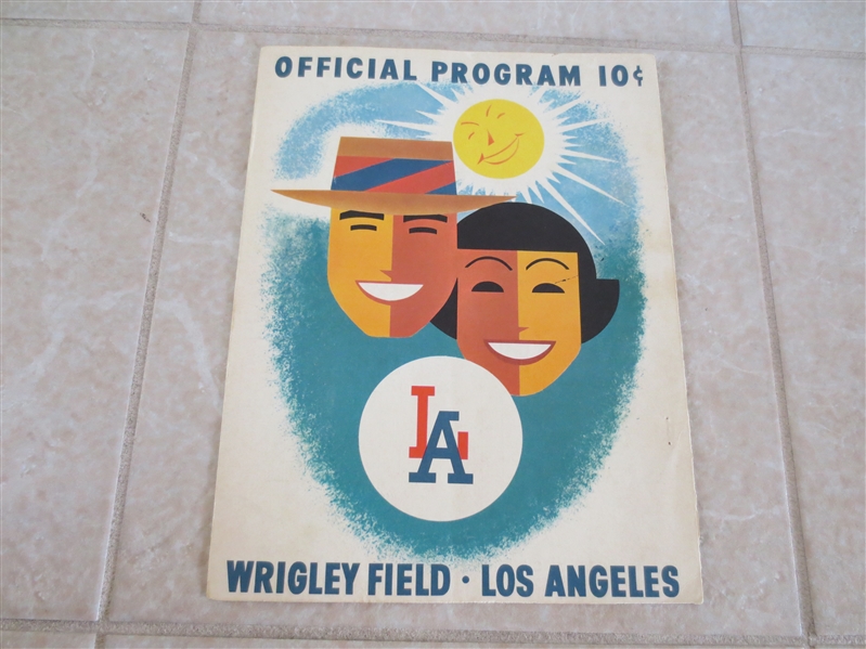 1956 Hollywood Stars at Los Angeles Angels PCL scored program Steve Bilko Home Run