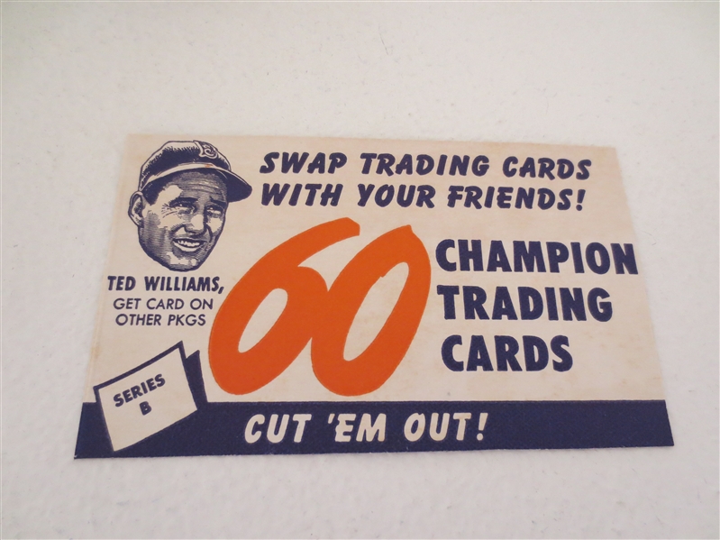 1952 Wheaties Ted Williams baseball advertisement  Neat!