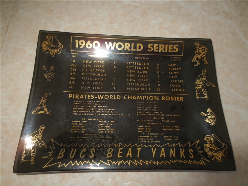1960 World Series Champs Ashtray Pittsburgh Pirates beat the Yankees!