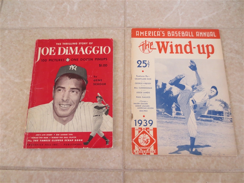 1939 The Wind-up Baseball Annual + The Story of Joe DiMaggio 1950