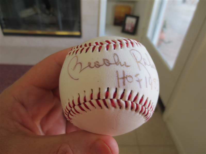 Autographed Brooks Robinson Baseball with HOF 1983 added