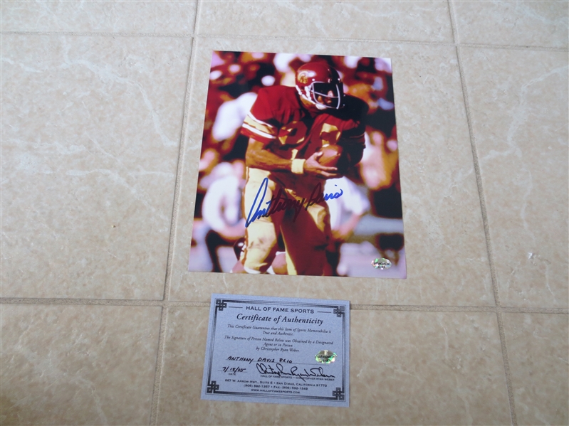 Autographed USC 8 x 10 Photos of Anthony Davis and coach Pete Carroll