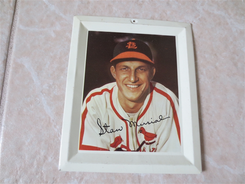1950's Stan Musial Baseball Tin Tray Hall of Fame 6 x 5