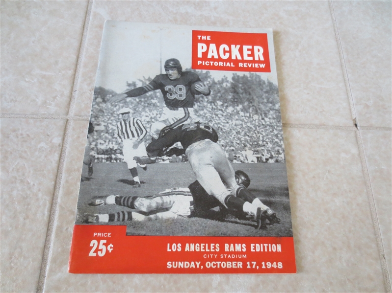 October 17, 1948 Los Angeles Rams at Green Bay Packers football program