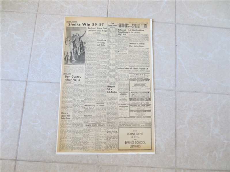1967 First Reference to Super Bowl Game Laminated Newspaper