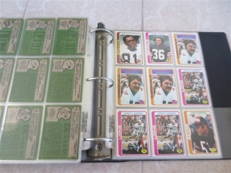 (225) 1978 Topps football cards with stars and Hall of Famers including several of O.J. Simpson