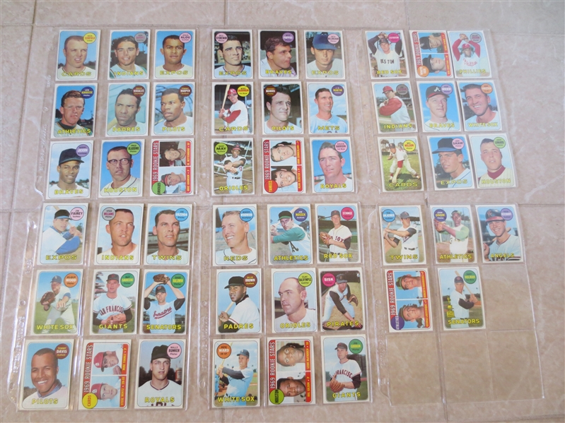 (50) 1969 Topps Baseball Cards from VENDING Beautiful!  Send to PSA?