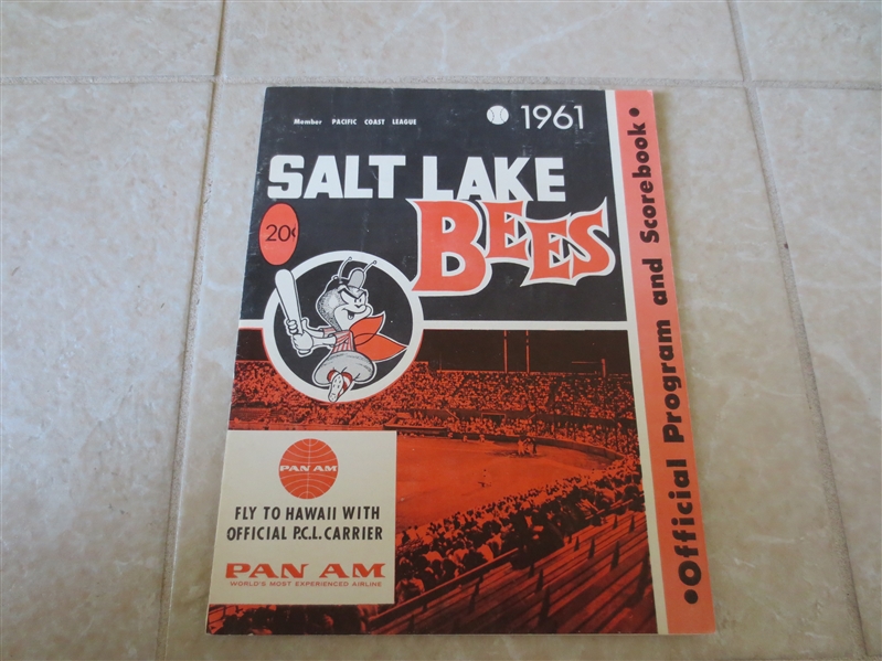 1961 Hawaii at Salt Lake City Bees scored PCL baseball program  Billy Williams