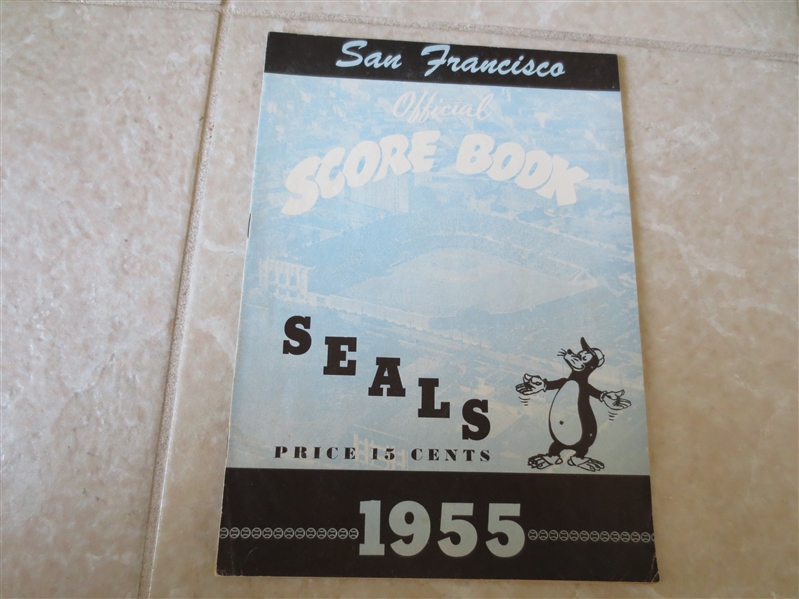 1955 Portland Beavers at San Francisco Seals scored PCL baseball program