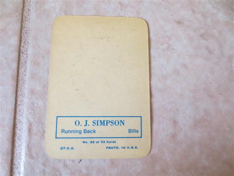 1970 Topps Super Glossy O.J. Simpson football card #22