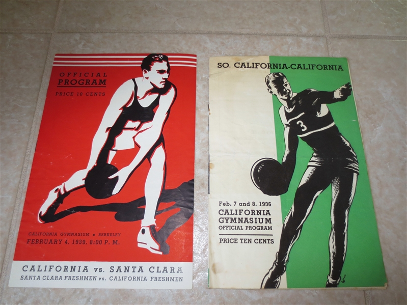 1936, 39 University of California Berkeley basketball programs   EARLY!