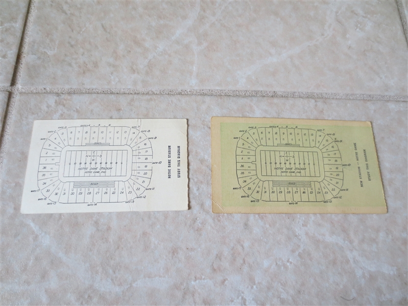 1931 and 1938 USC at Notre Dame football ticket stubs
