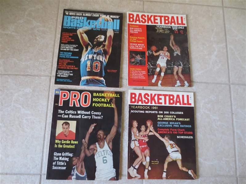 (28) Assorted Basketball Magazines and books 1955-77  HOF covers