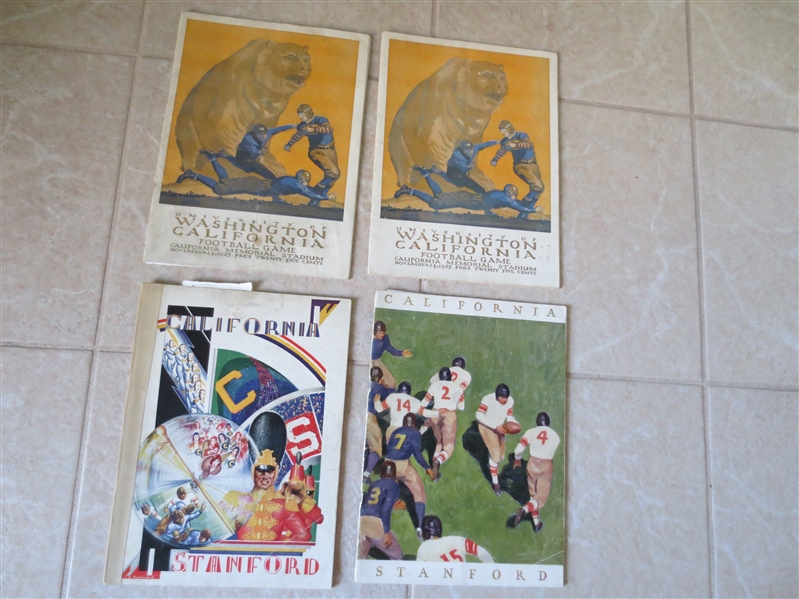 (6) 1922-30 mostly Stanford vs. CAL football programs  WOW!