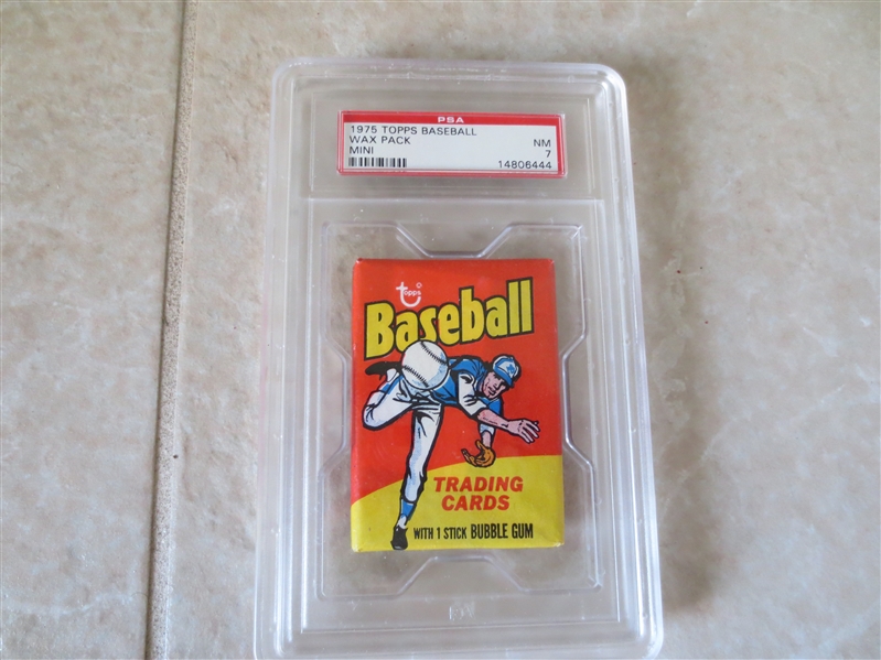 1975 Topps Baseball Wax Pack Mini PSA 7 near mint