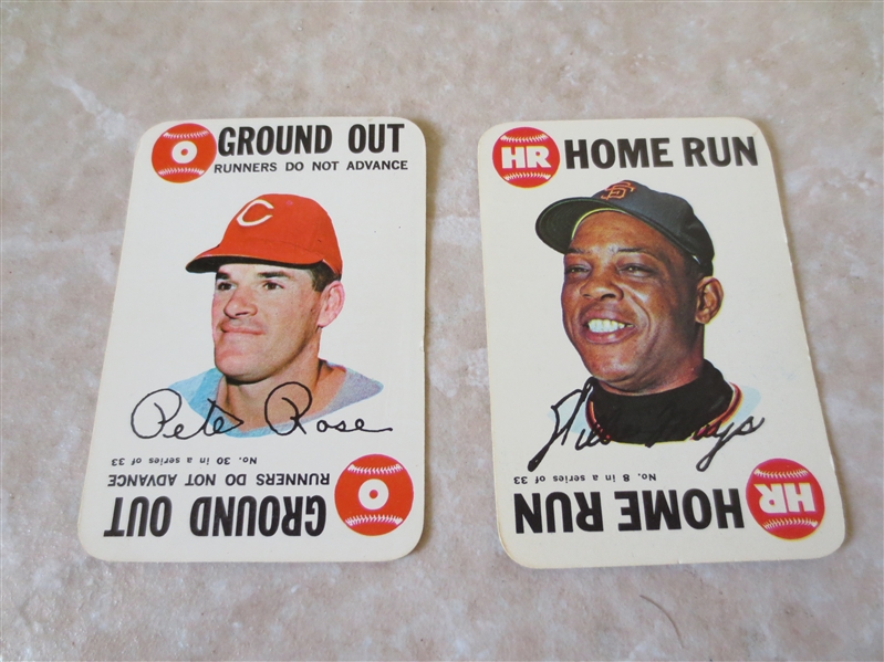 1968 Topps Baseball Game Willie Mays and Pete Rose  Nice shape!