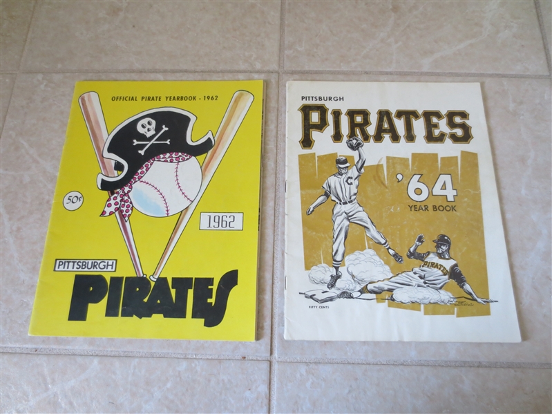 1962 and 1964 Pittsburgh Pirates baseball yearbooks