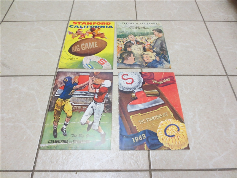(4) Stanford vs. CAL football programs from 1956, 62, 63, 64 The Big Game