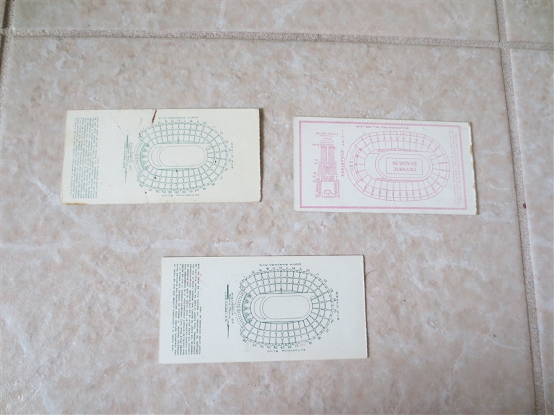 1932, 34, 35 UCLA football tickets vs. Stanford, Loyola, California