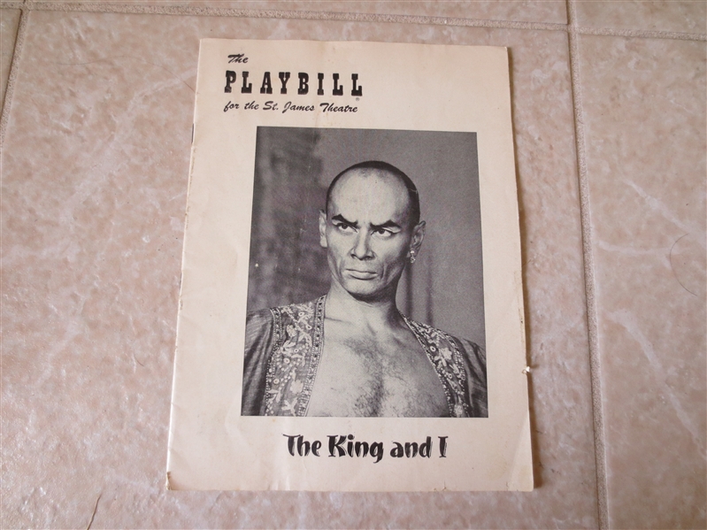 1953 The King and I Playbill Yul Brynner cover 