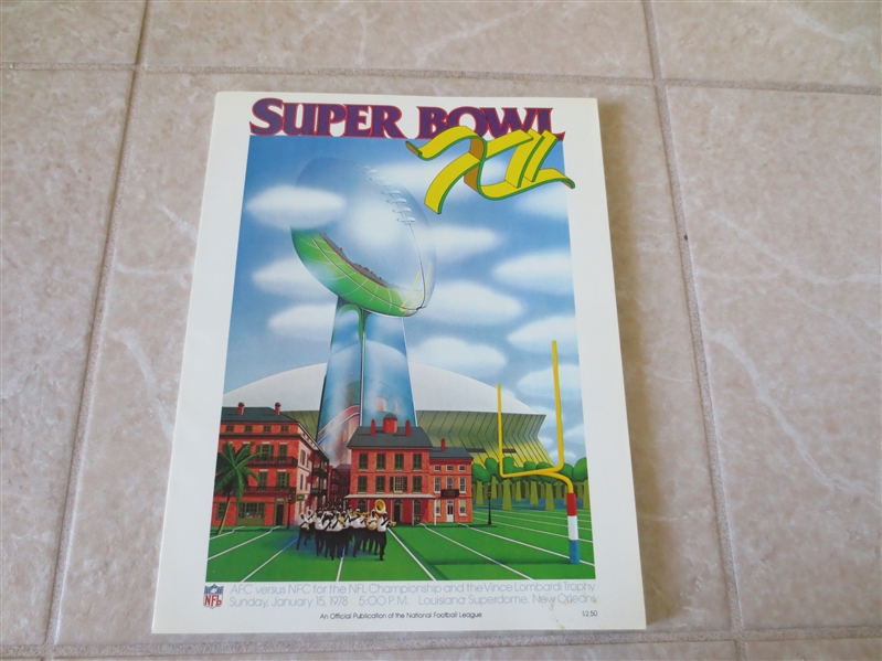 1978 Super Bowl XII 12 football program Broncos vs. Cowboys  Beautiful condition