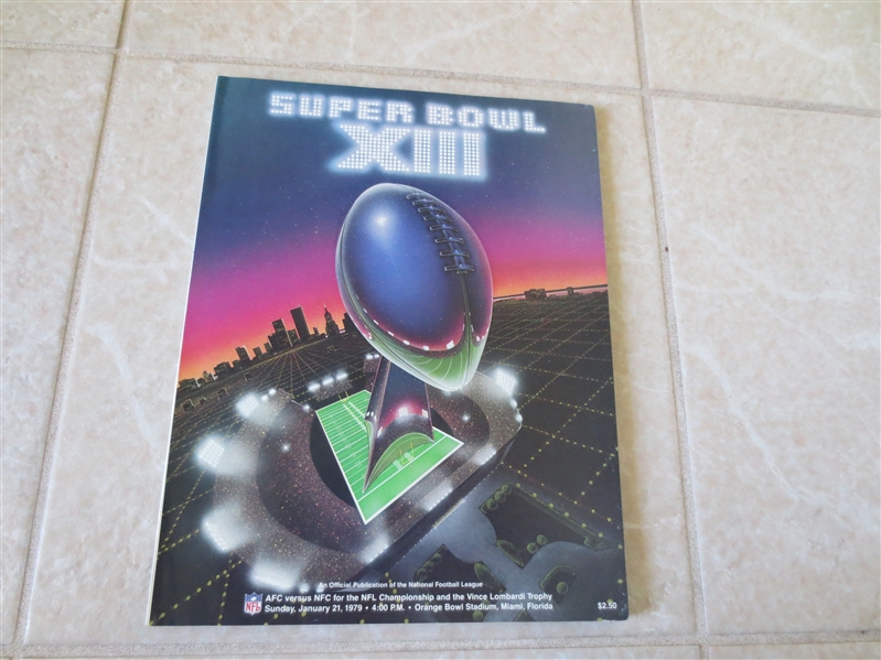 1979 Super Bowl XIII 13 football program Steelers vs. Cowboys  Beautiful condition