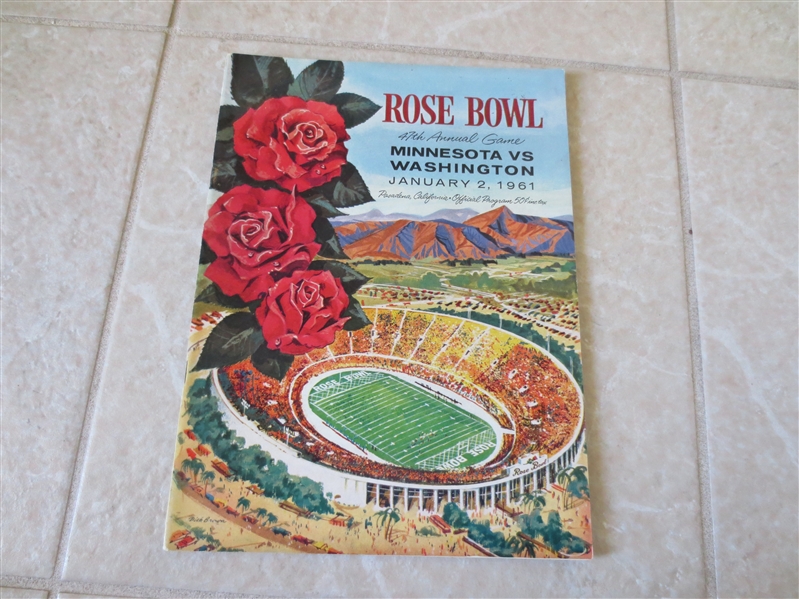 1961 Rose Bowl football program Minnesota vs. Washington 