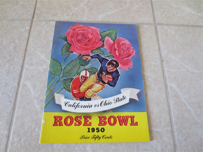 1950 Rose Bowl football program California vs. Ohio State 