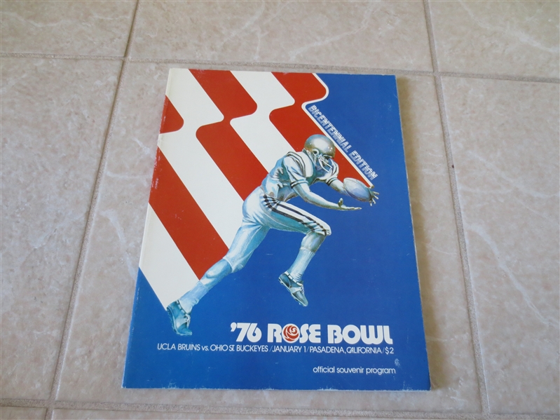 1976 Rose Bowl football program UCLA vs. Ohio State Tyler, Brudzinski, Archie Griffin