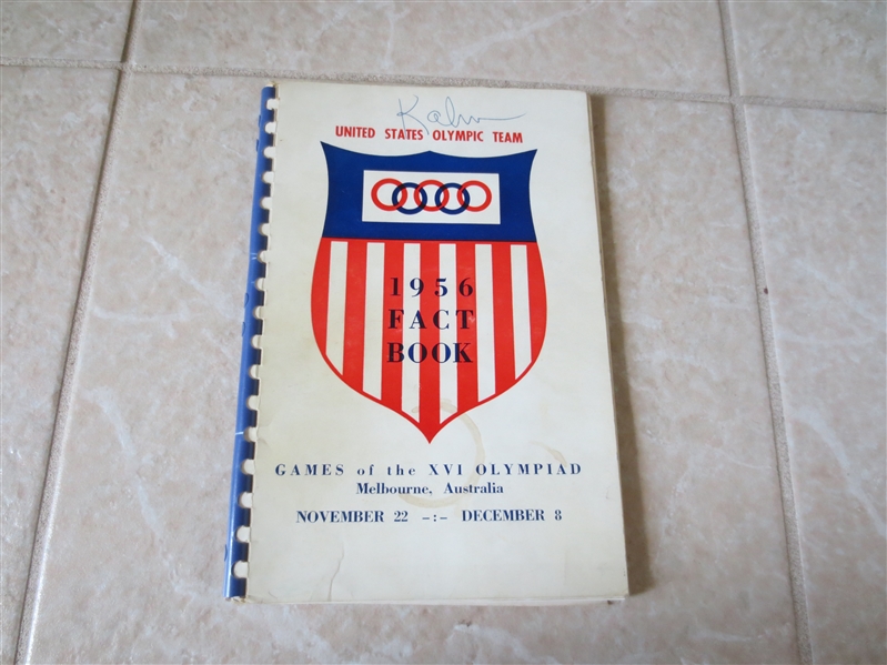 1956 Fact Book of the U.S. Olympic Team Melbourne, Australia