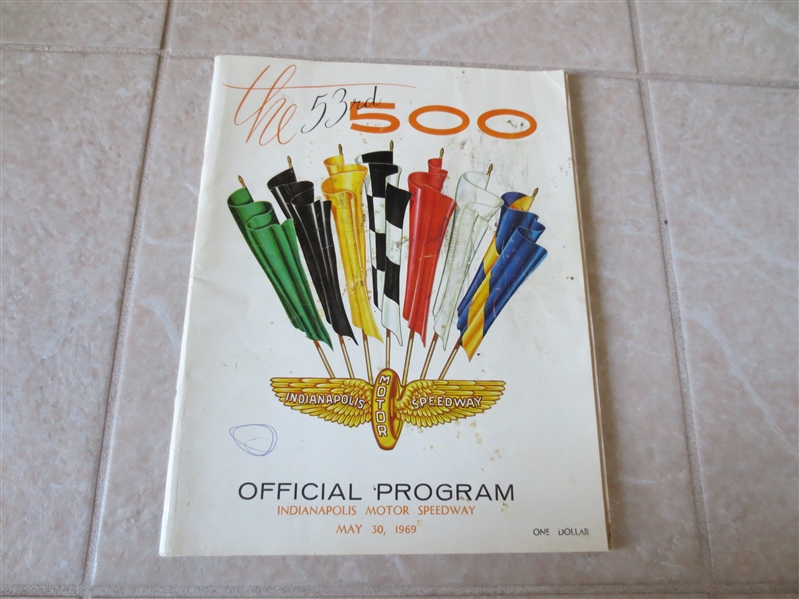 1969 Indianapolis 500 Auto Racing program