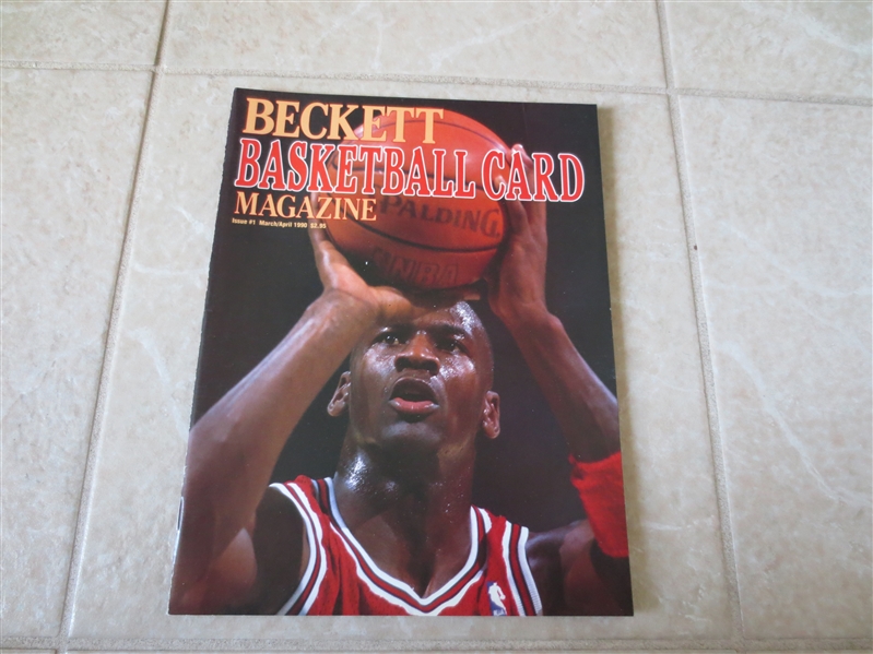 1990 Issue #1 Beckett Basketball Card Magazine Michael Jordan cover
