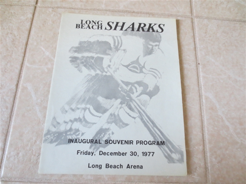 1977 Long Beach Sharks Inaugural Hockey Program Pacific Hockey League PHL
