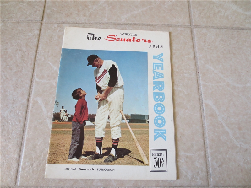 1965 Washington Senators baseball yearbook Frank Howard cover