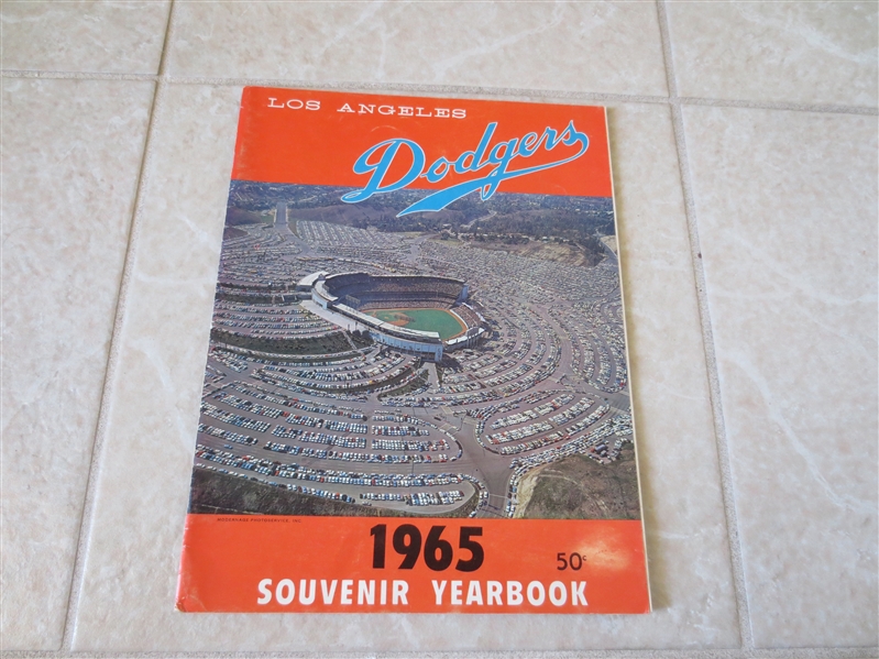 1965 Los Angeles Dodgers baseball yearbook   Sandy Koufax World Series Winner