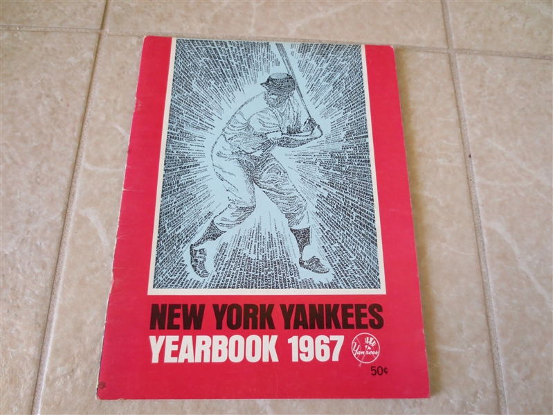 1967 New York Yankees baseball yearbook  Mickey Mantle, Whitey Ford