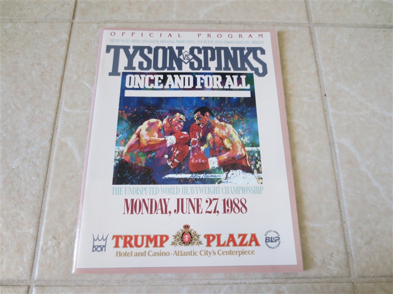 1988 Tyson vs. Spinks Heavyweight championship program Trump Plaza  Beautiful condition
