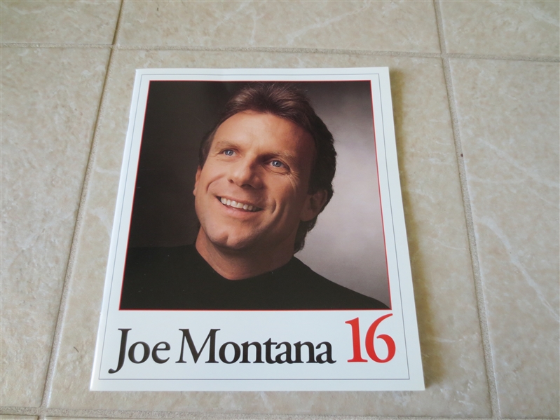 1997 Joe Montana football color booklet by Viking Components