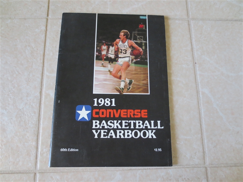 1981 Converse Basketball Yearbook  Larry Bird cover