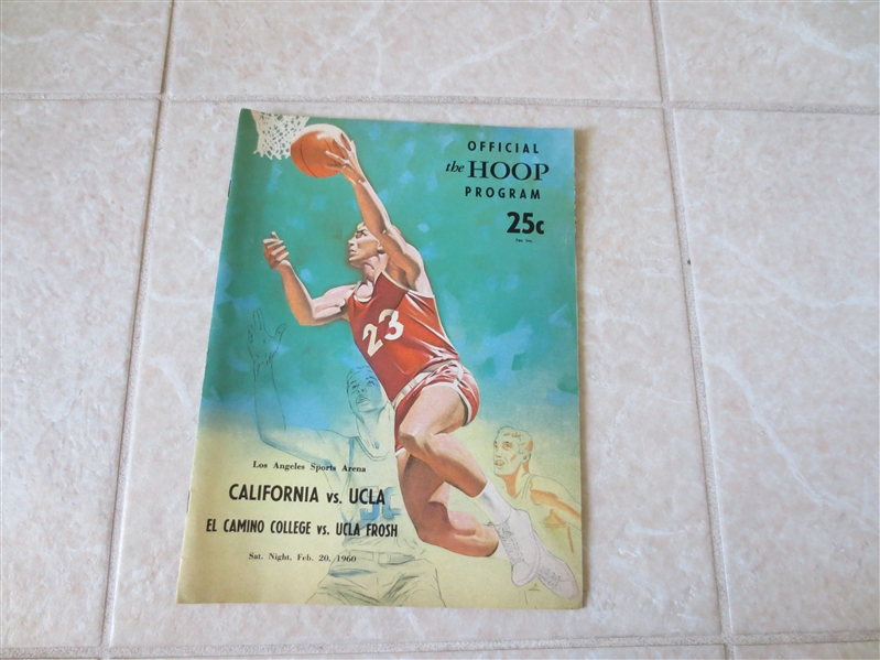 1960 University of California at UCLA basketball program  beautiful condition